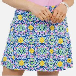 IBKUL | Nora Multi Color Vibrant Printed Skort Golf Tennis Beachy Coastal Large